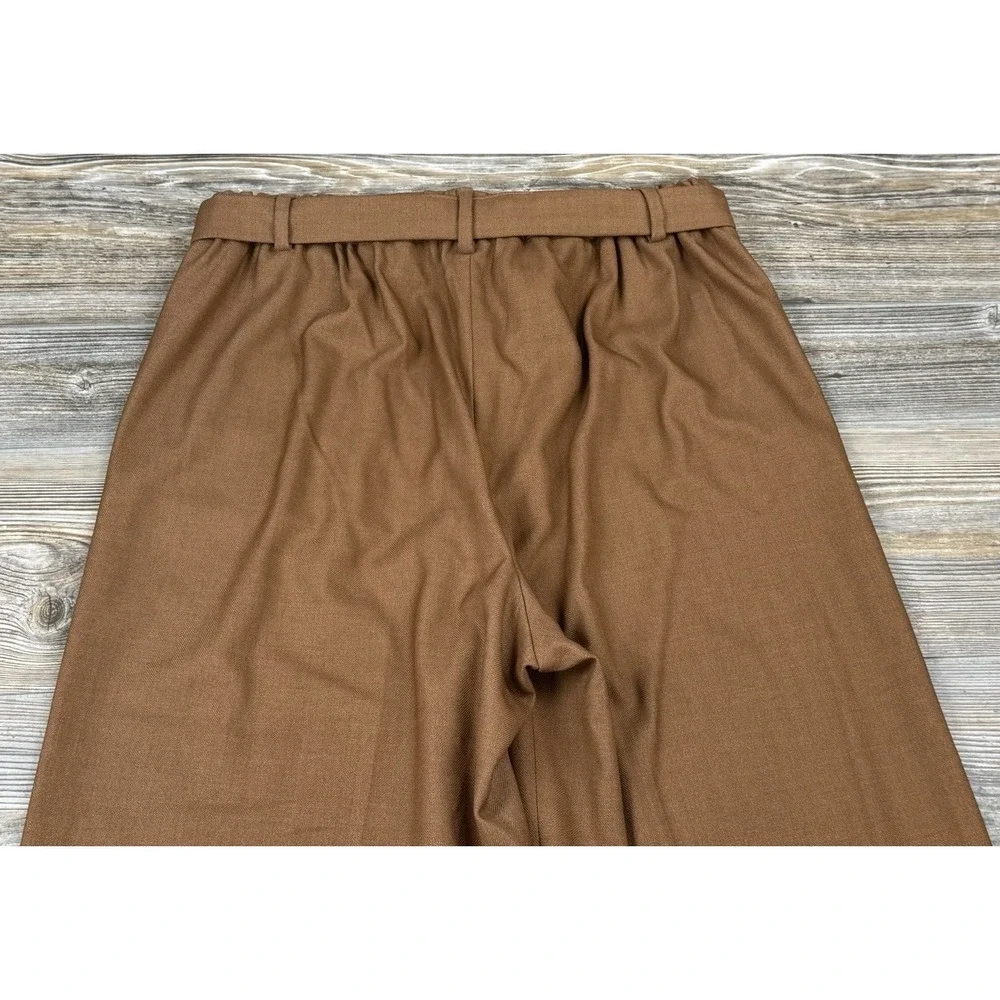 Banana Republic Rowan Brown Wide Leg Crop Pants Size 12 Officecore Careerwear